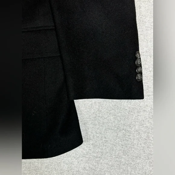 Bill Blass Blazer Mens 44R Black 100% Camel Hair Sport Coat Made in USA‎